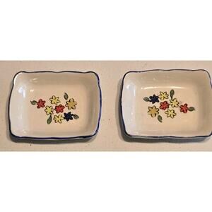 Vintage English China 2 Pc Set Trinket Tray James Kent Ltd Spring Fair Pattern